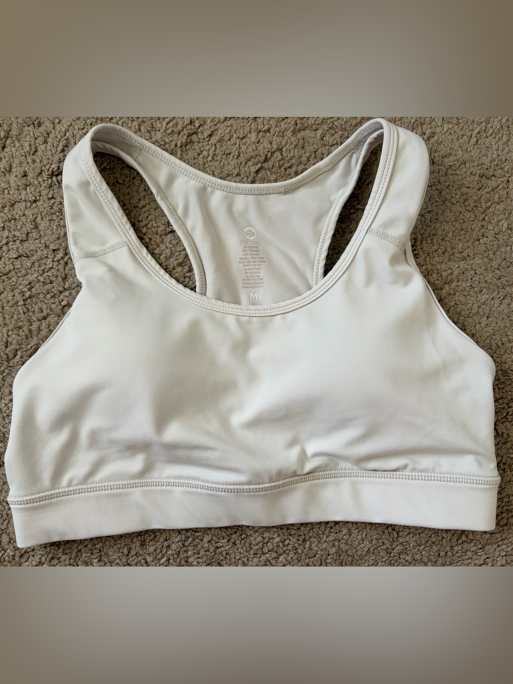 Senita Pocket sports bra- size medium (white)